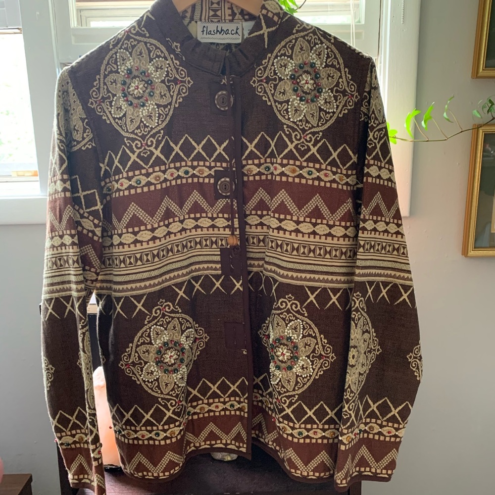 Vintage bohemian beaded jacket